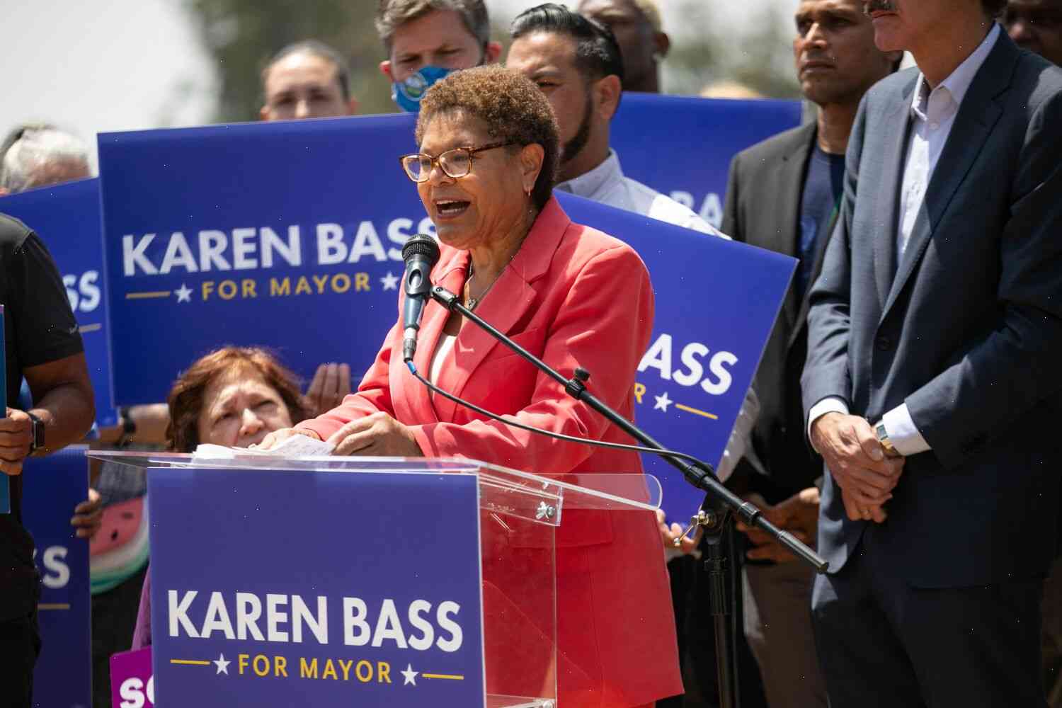 KAREN BASS SAYING IT'S ABOUT THE MONEY THAT STUMBLES OUT